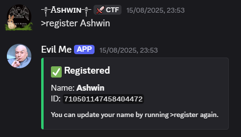 Registering as a user