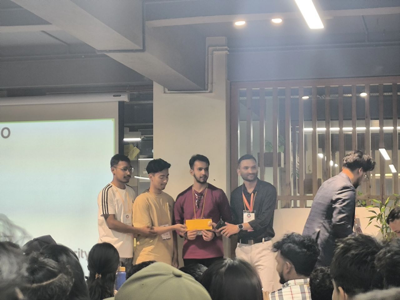 On stage at OWASP Kathmandu 7th Meetup